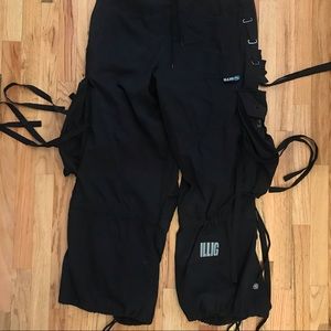 $60 Illig Parachute Pants (Black/Medium)